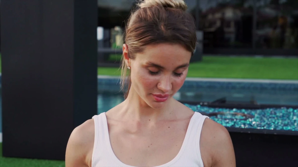 Julia taking a quiet breath outdoors